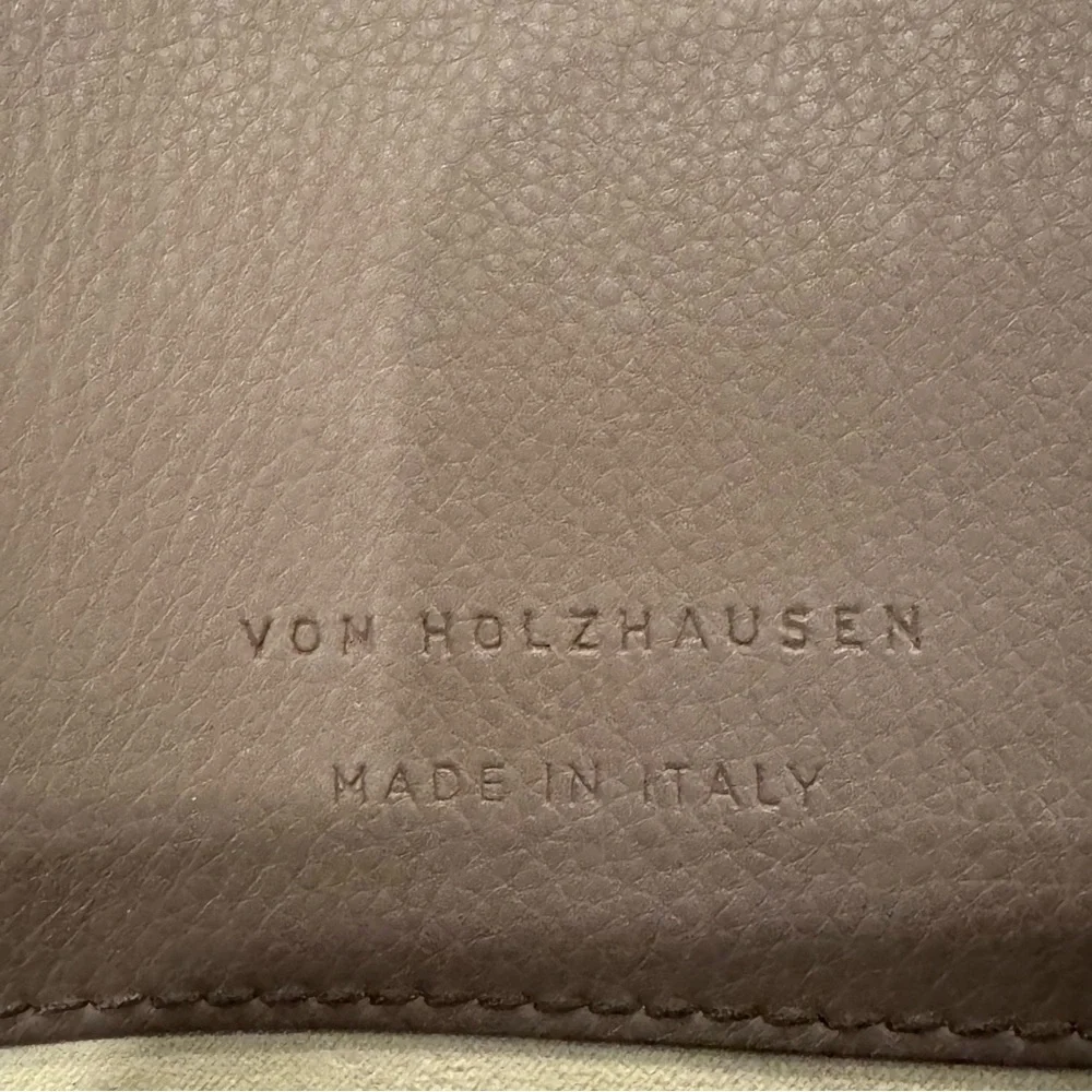 Von Holzhausen “The Handheld” Satchel Chocolate Brown and Black Trim - Picture 4 of 16